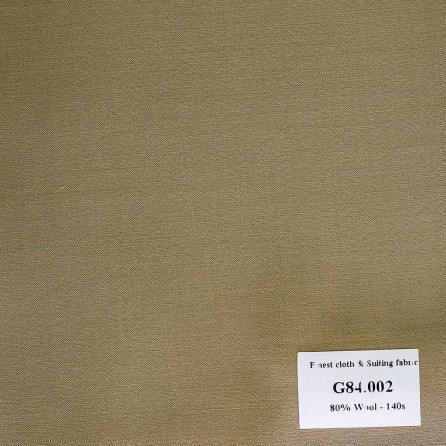 G84.002 Kevinlli V7 - Vải Suit 80% Wool - Vàng Trơn